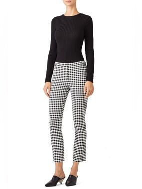 Theory Gingham Skinny Pants Size 10